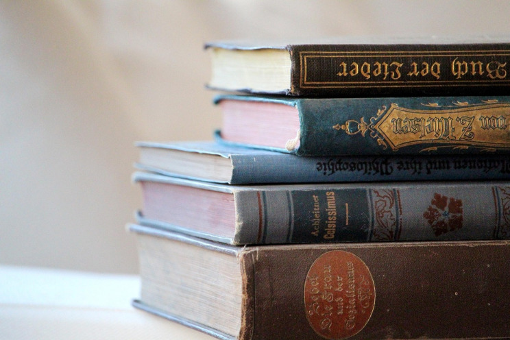 Nonfiction books and library shelves